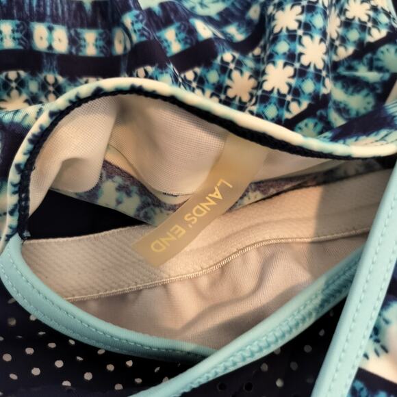 Lands End Tankini Swim Top Tie Dye Soft Cups - Picture 9 of 10